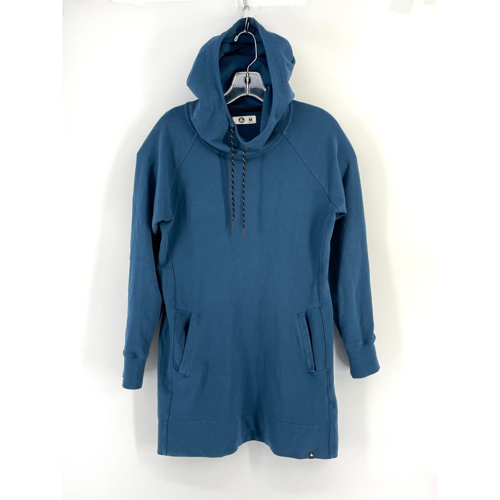 American Giant Hoodie Dress Womens Medium Spellbound Blue Pullover Made in USA